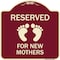 Signmission Pink Reserved Parking for New Mothers Heavy-Gauge Aluminum Sign, 18" x 18", BU-1818-23299 A-DES-BU-1818-23299 - alternate 1